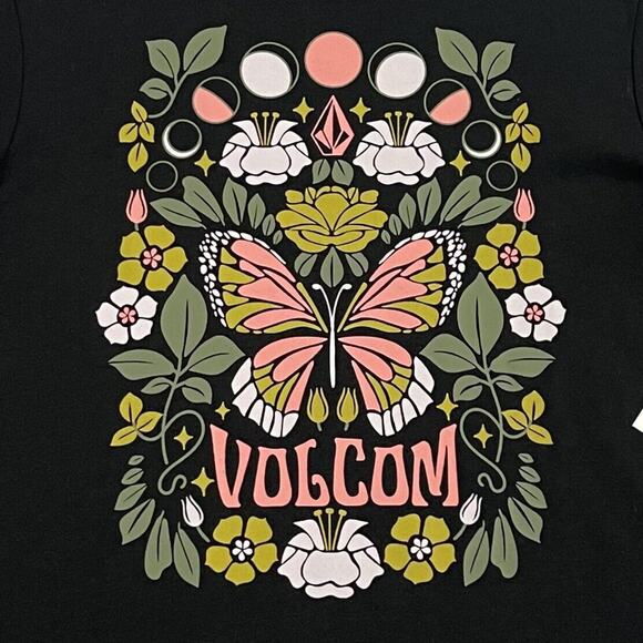 Volcom Girls Size 12 “Made From Stoke” Black Long Sleeve Graphic Tee - Picture 5 of 9